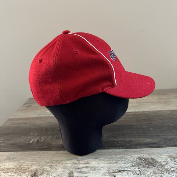 Vintage‎ Red Nike Red NBA Cleveland Cavaliers Spell Out Swoosh Hat 2000s Y2K M - Picture 3 of 7